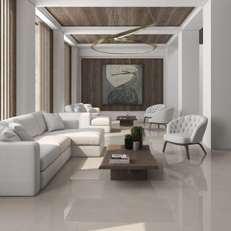 Pro Sand PO Floor Tile - Wall Or Floor Mount - 24 x 48" Porcelain/Polished