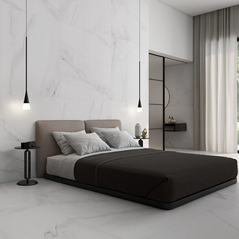 Slabs Calacata Light PO Floor Tile - Wall Or Floor Mount - 48 x 48" Porcelain/Polished