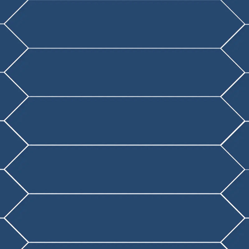 Block Arrow Azul Matte Wall Tile - Wall Mount - 2 x 10" Ceramic/Blue