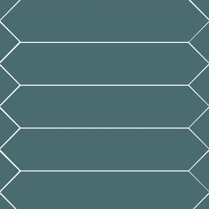 Block Arrow Verde Matte Wall Tile - Wall Mount - 2 x 10" Ceramic/Green