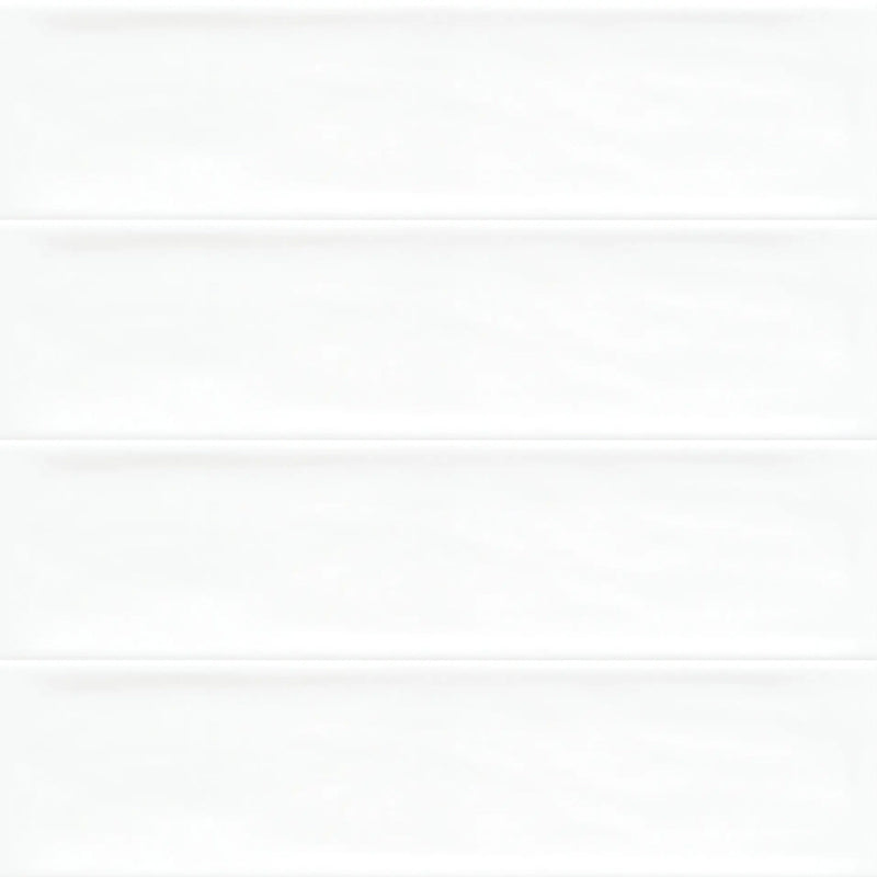 Flow White Rectangular Wall Tile - Wall Mount - 3 x 12" Ceramic/White