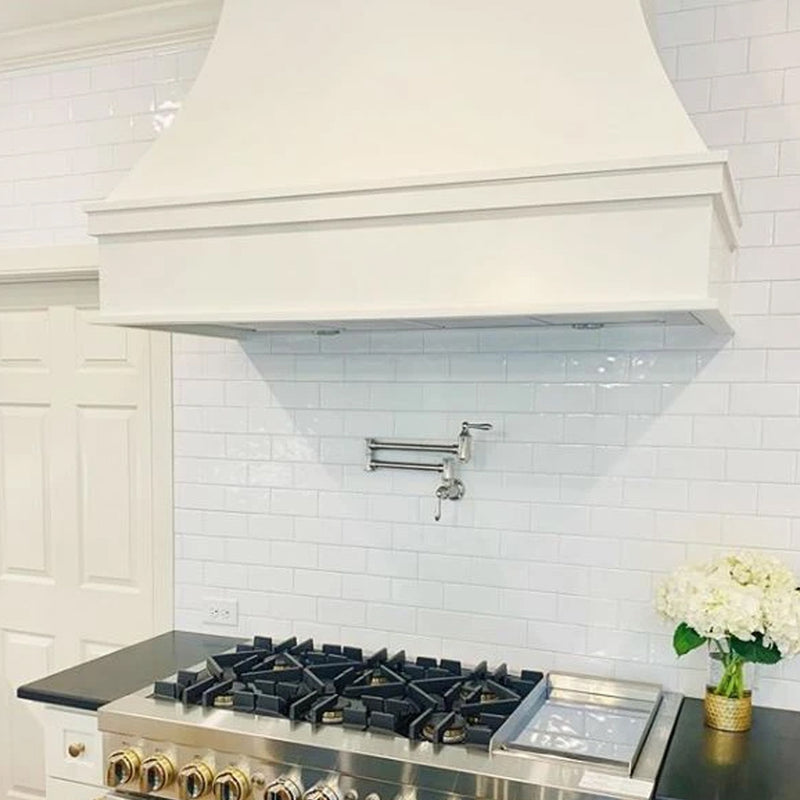 Maiolica White Bright Wall Tile - Wall Mount - 4 x 10" Ceramic/White