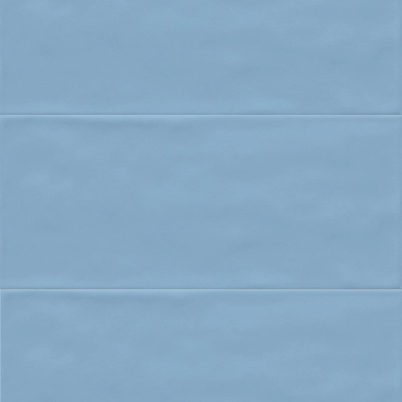 Maiolica Matte Blue Steel Wall Tile - Wall Mount - 4 x 10" Ceramic/Matt Blue