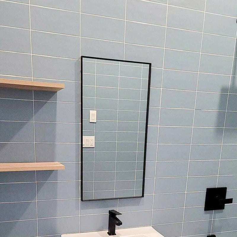 Maiolica Matte Blue Steel Wall Tile - Wall Mount - 4 x 10" Ceramic/Matt Blue