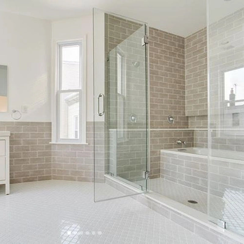 Maiolica Tender Gray Bright Wall Tile - Wall Mount - 4 x 10" Ceramic/Gray