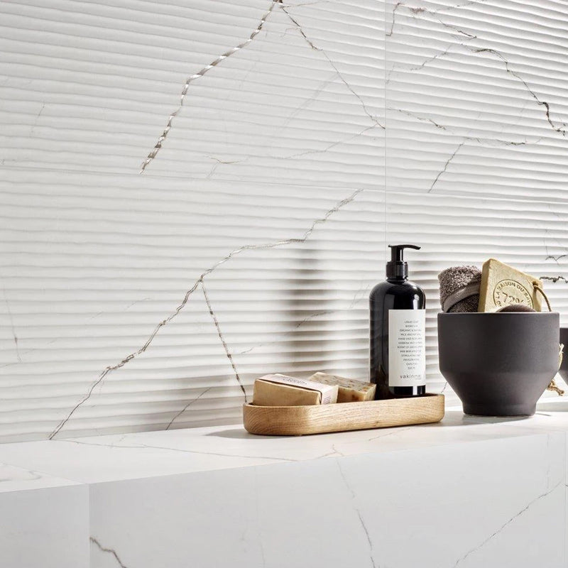 Marble Lincoln Suite Wall Tile - Wall Or Floor Mount - 12 x 24" Porcelain/Glazed