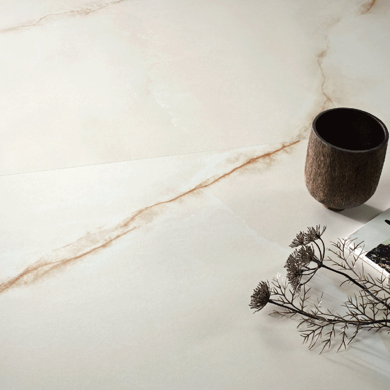 Onice Supreme Marfil Wall Tile - Wall Or Floor Mount - 24 x 48" Porcelain/Glazed