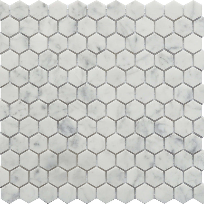 Rockart Carrara Mosaic 1X1 Wall Tile - Wall Or Floor Mount - 12 x 12" Porcelain/Polished/ $ 13.00 Price Per Piece
