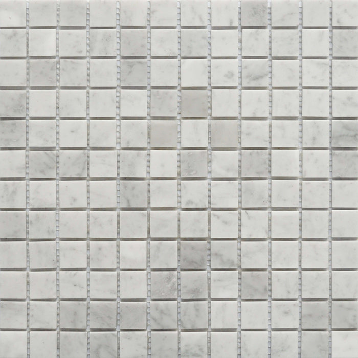 Rockart Carrara Mosaic 1X1 Wall Tile - Wall Or Floor Mount - 12 x 12" Porcelain/Polished/ $ 13.00 Price Per Piece
