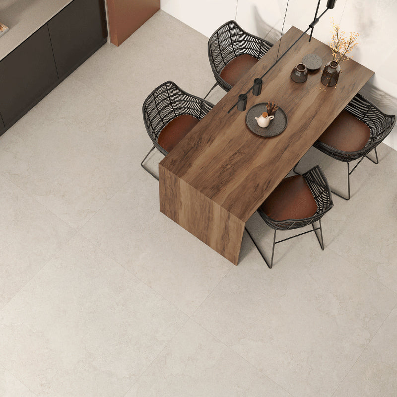 Serena Bone Crosscut Wall Tile - Wall Or Floor Mount - 24 x 48" Porcelain/Glazed