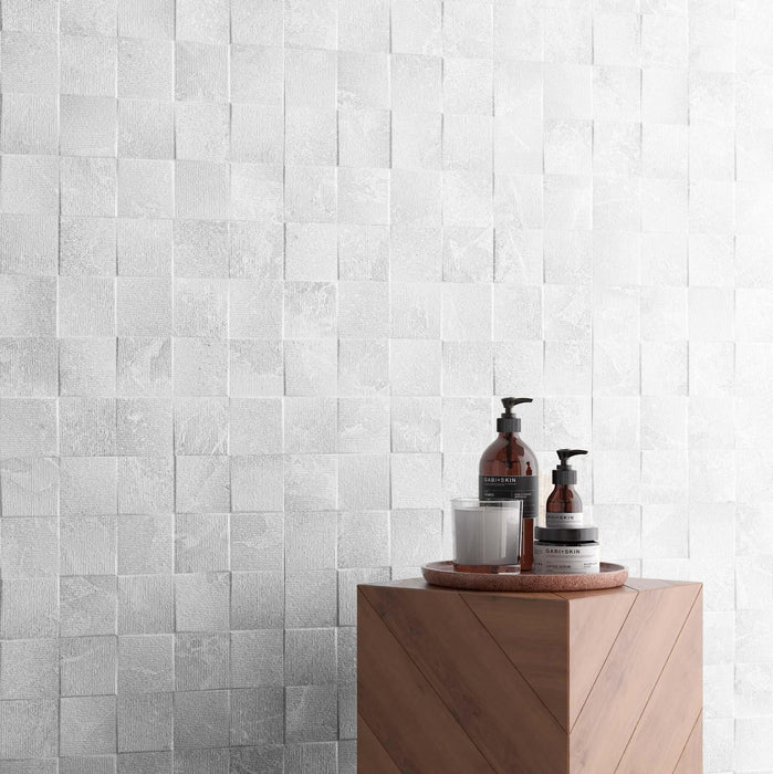 Suite Avalon Blanco Wall Tile - Wall Mount - 12 x 36" Ceramic/White - Piece : 2.91 SqFt = $ 4.32 / Box: 14.53 Sqft = $ 63.00 - Pieces Per Box: 5 Units