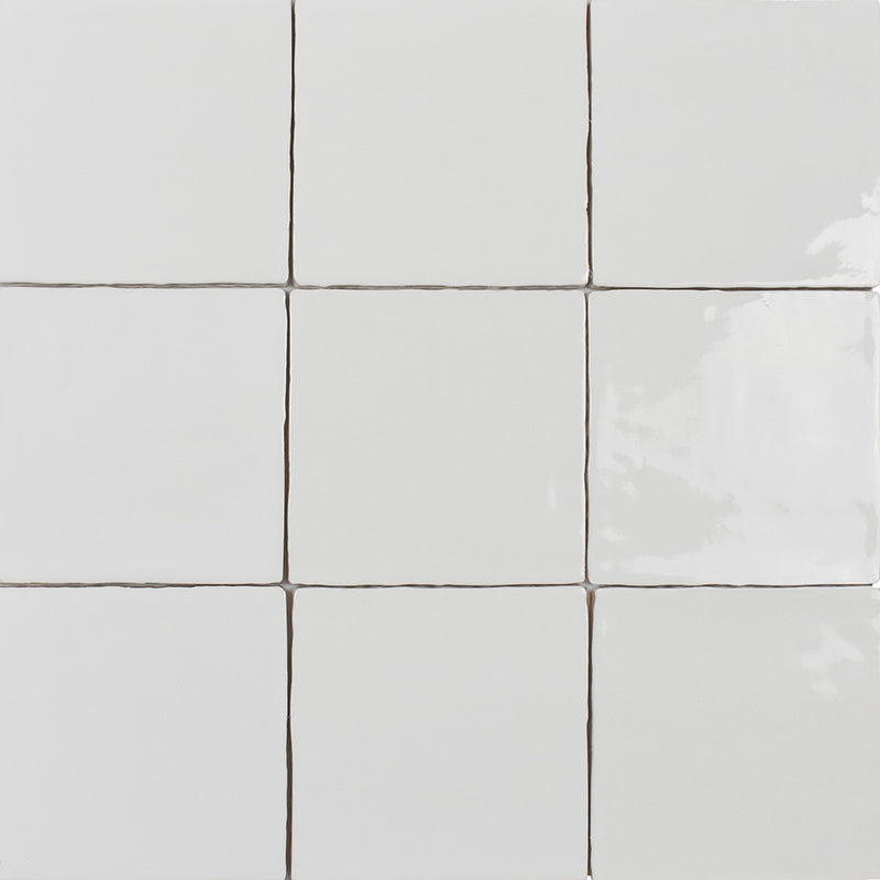 St. Tropez Blanco Wall Tile - Wall Mount - 5 x 5" Ceramic/White