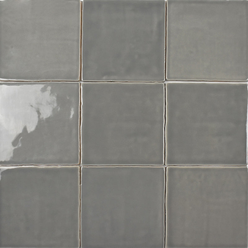 St. Tropez Gris Wall Tile - Wall Mount - 5 x 5" Ceramic/Grey