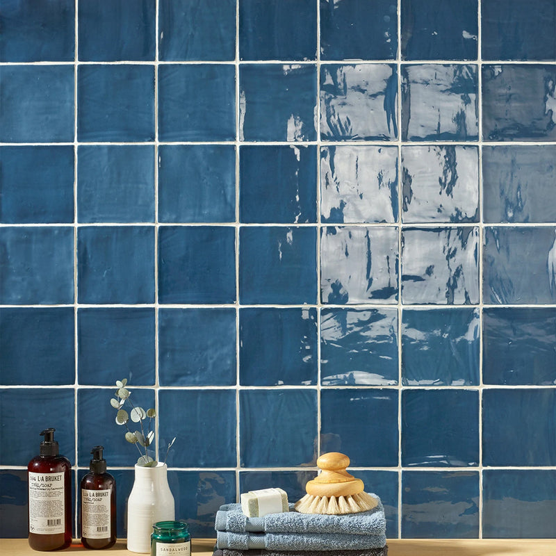 St. Tropez Azul Wall Tile - Wall Mount - 5 x 5" Ceramic/Blue
