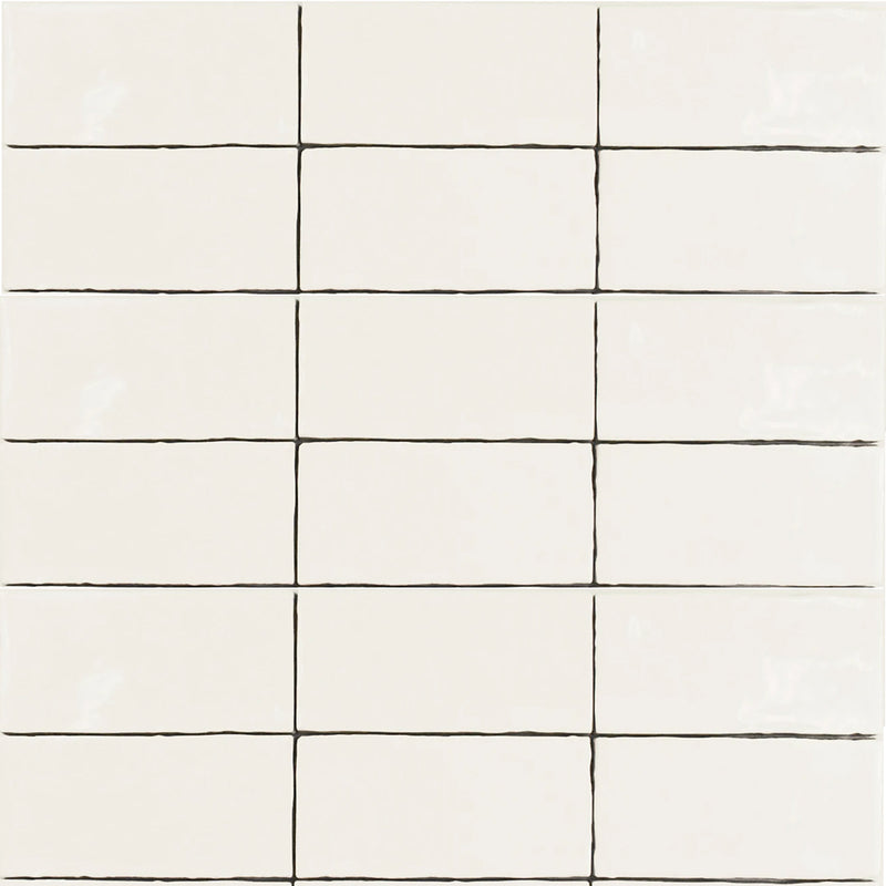 St. Tropez Blanco Wall Tile - Wall Mount - 2.5 x 5" Ceramic/White