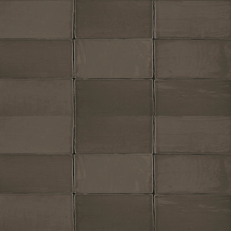 St. Tropez Bronce Wall Tile - Wall Mount - 2.5 x 5" Ceramic/Bronze