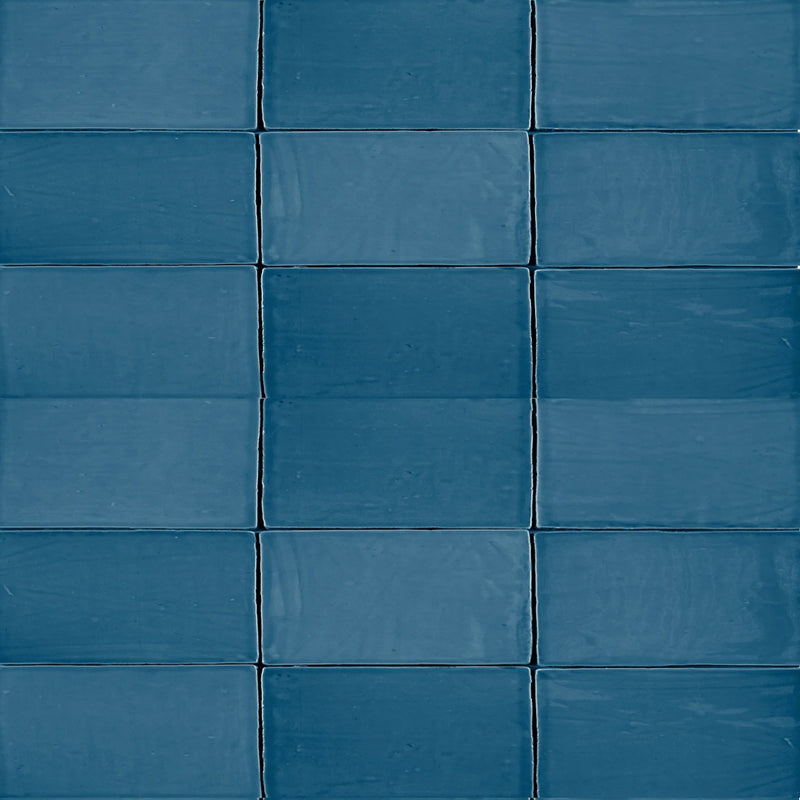 St. Tropez Azul Wall Tile - Wall Mount - 2.5 x 5" Ceramic/Blue
