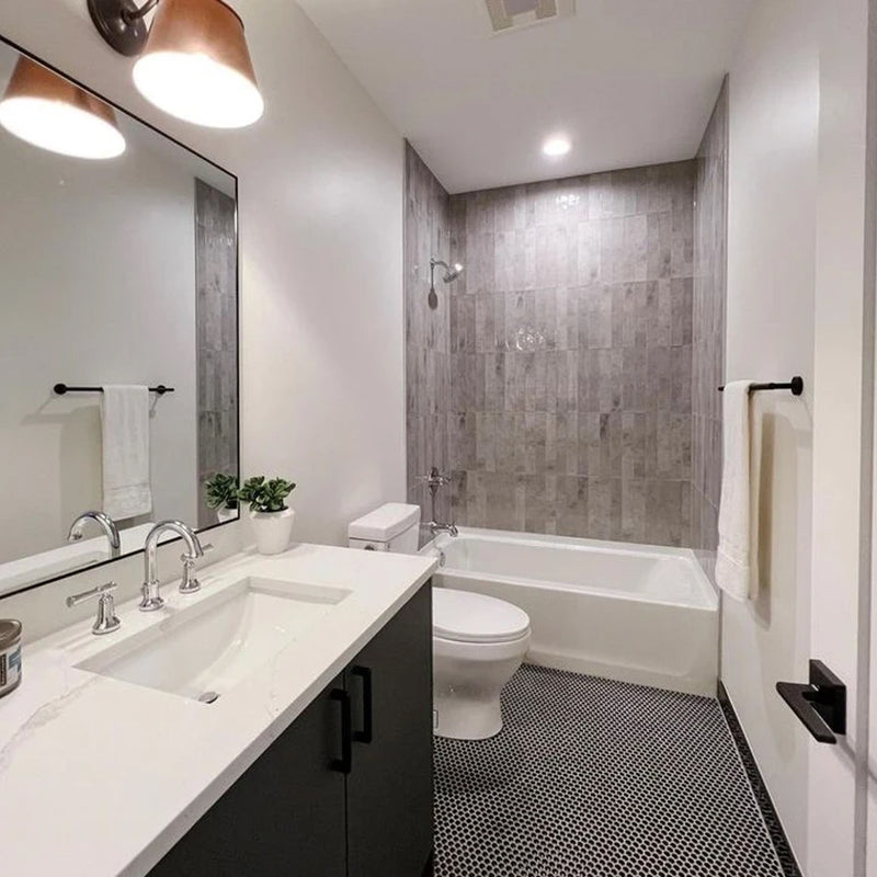 Zellige Tender Gray Wall Tile - Wall Mount - 2.5 x 16" Ceramic/Gray