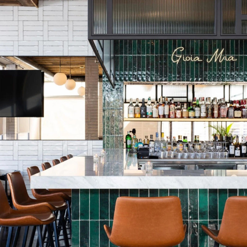 Zellige Emerald Green Wall Tile - Wall Mount - 2.5 x 16" Ceramic/Green