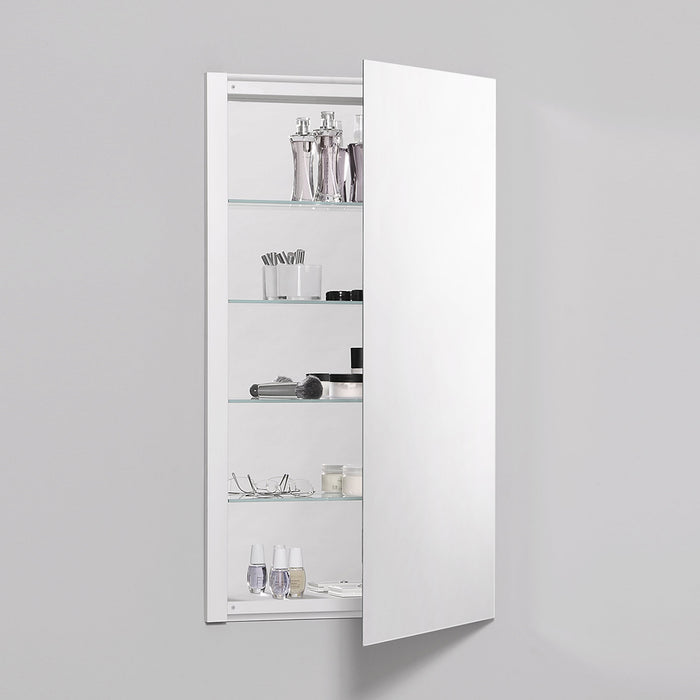 R3 Series Polished Edge and Reversible Hinge Medicine Cabinet - Wall Mount - 20W x 36H" Aluminum/Satin