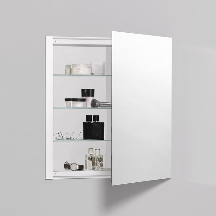 R3 Series Polished Edge and Reversible Hinge Medicine Cabinet - Wall Mount - 24W x 26H" Aluminum/Satin
