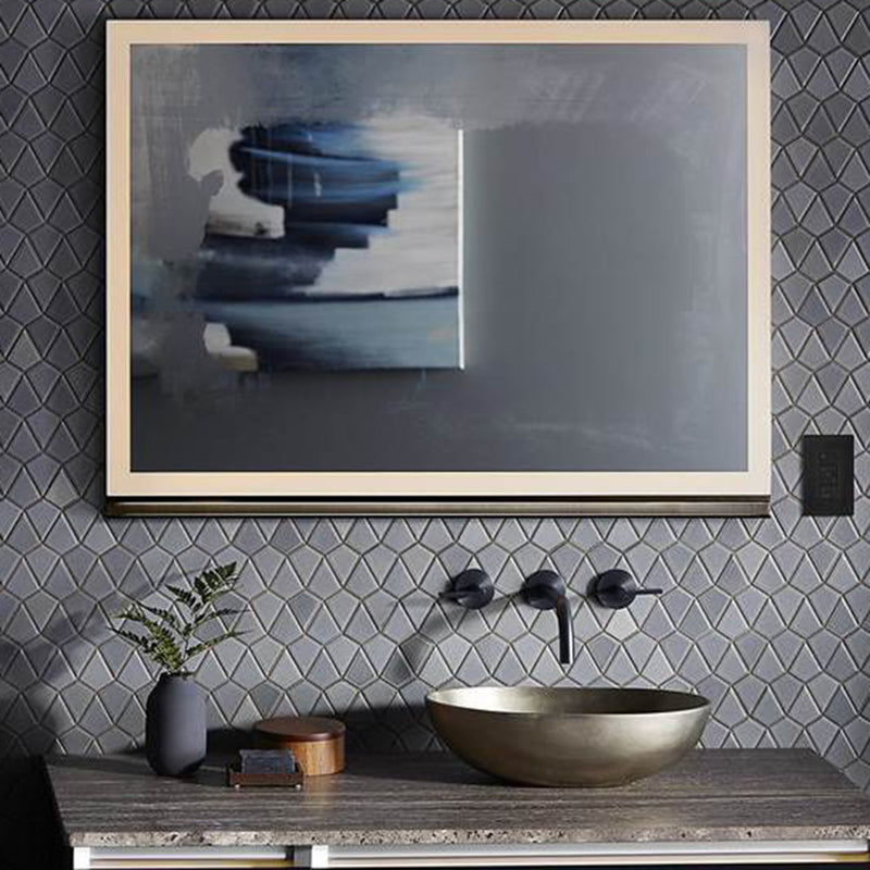 Uplift Tech Perimeter Lit Medicine Cabinet - Wall Mount - 30W x 27H" Aluminum/Aluminum