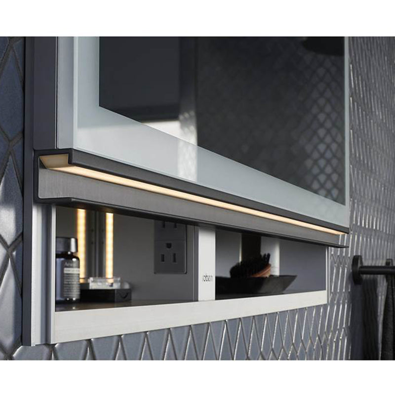 Uplift Tech Perimeter Lit Medicine Cabinet - Wall Mount - 30W x 27H" Aluminum/Aluminum