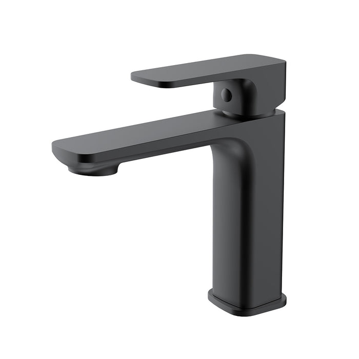 Elemental Bathroom Faucet - Single Hole - 7" Brass/Matt Black