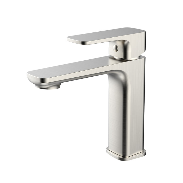 Elemental Bathroom Faucet - Single Hole - 7" Brass/Brushed Nickel