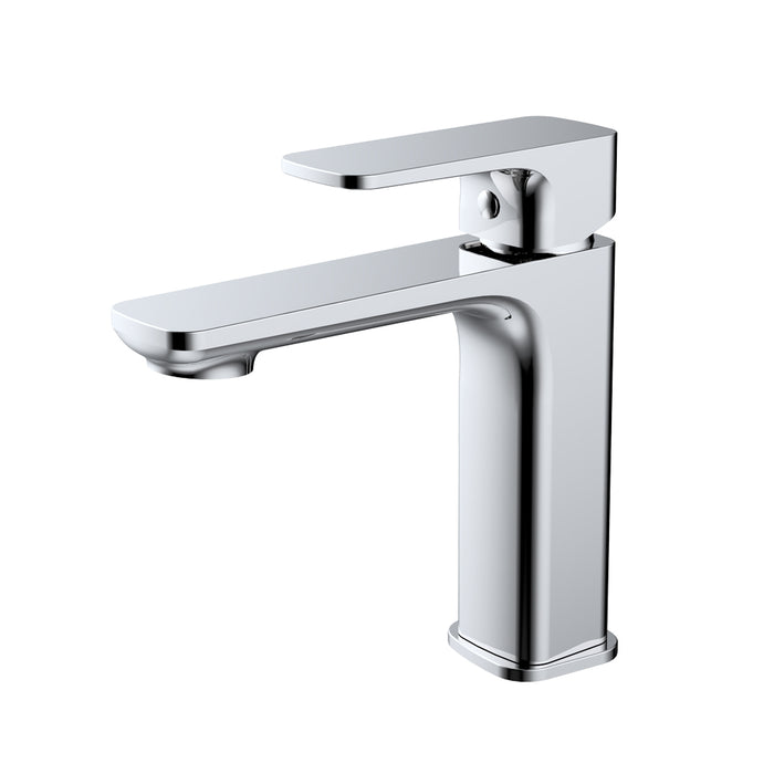 Elemental Bathroom Faucet - Single Hole - 7" Brass/Polished Chrome