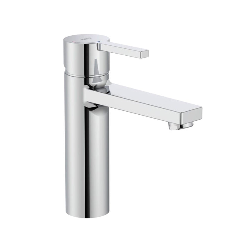Naia Cold Start Bathroom Faucet - Single Hole - 7" Brass/Polished Chrome