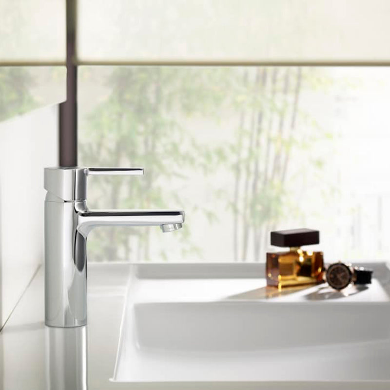 Naia Cold Start Bathroom Faucet - Single Hole - 7" Brass/Polished Chrome