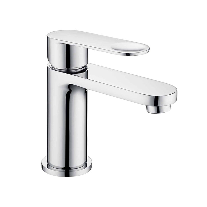 Stream Bathroom Faucet - Single Hole - 7" Brass/Polished Chrome