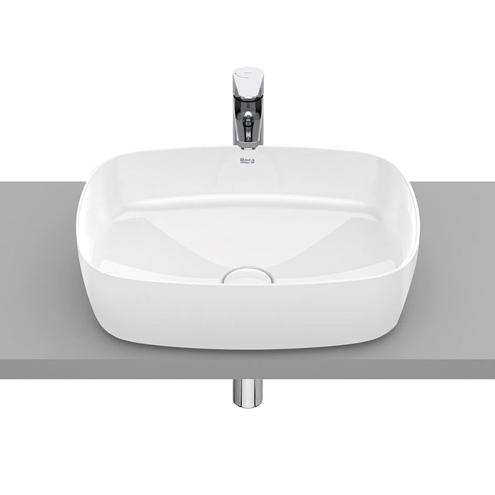 Inspira Soft Bathroom Sink - Vessel - 20" Fineceramic/Glossy White