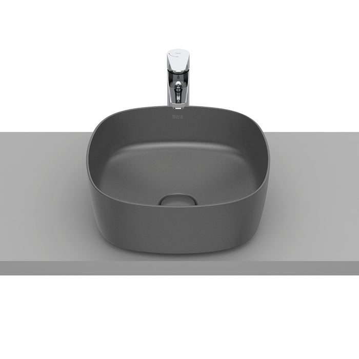 Inspira Soft Bathroom Sink - Vessel - 15" Fineceramic/Matt Onyx