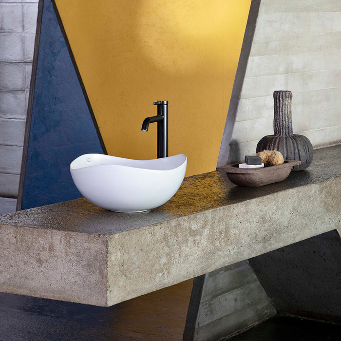 Ohtake Bathroom Sink - Vessel - 15" Ceramic/Coffee