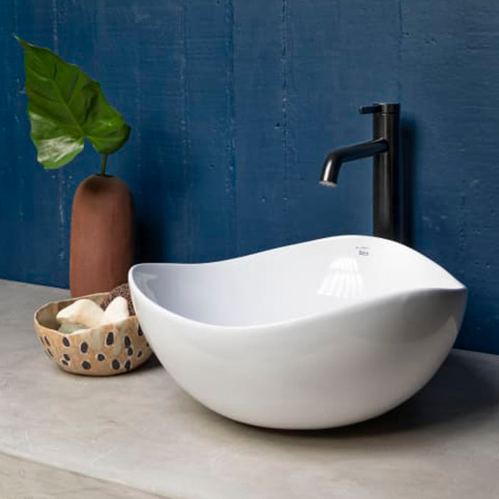 Ohtake Bathroom Sink - Vessel - 15" Ceramic/Matt White