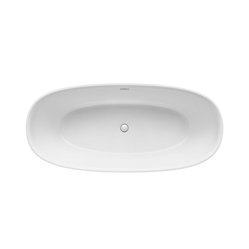 Ariane Oval Bathtub - Free Standing - 65" Stonex/White