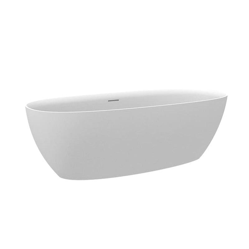 Ariane Oval Bathtub - Free Standing - 65" Stonex/White