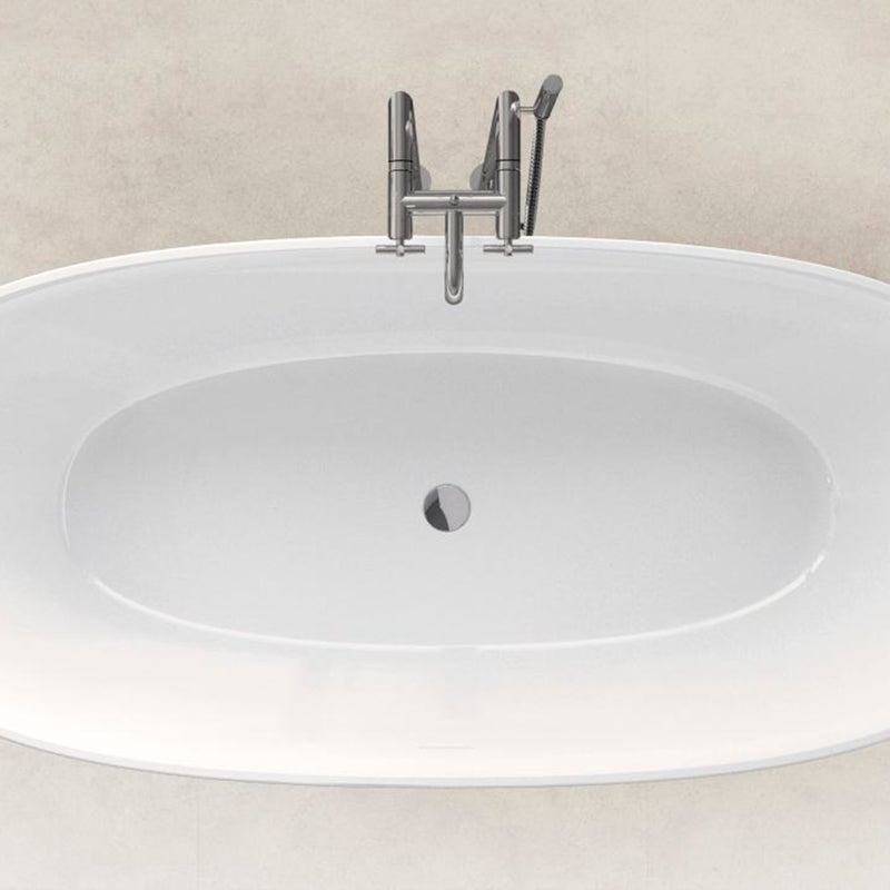 Ariane Oval Bathtub - Free Standing - 65" Stonex/White