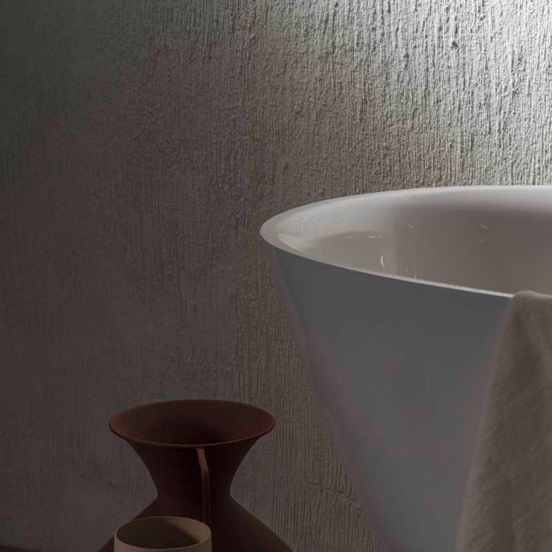 Ariane Oval Bathtub - Free Standing - 65" Stonex/White