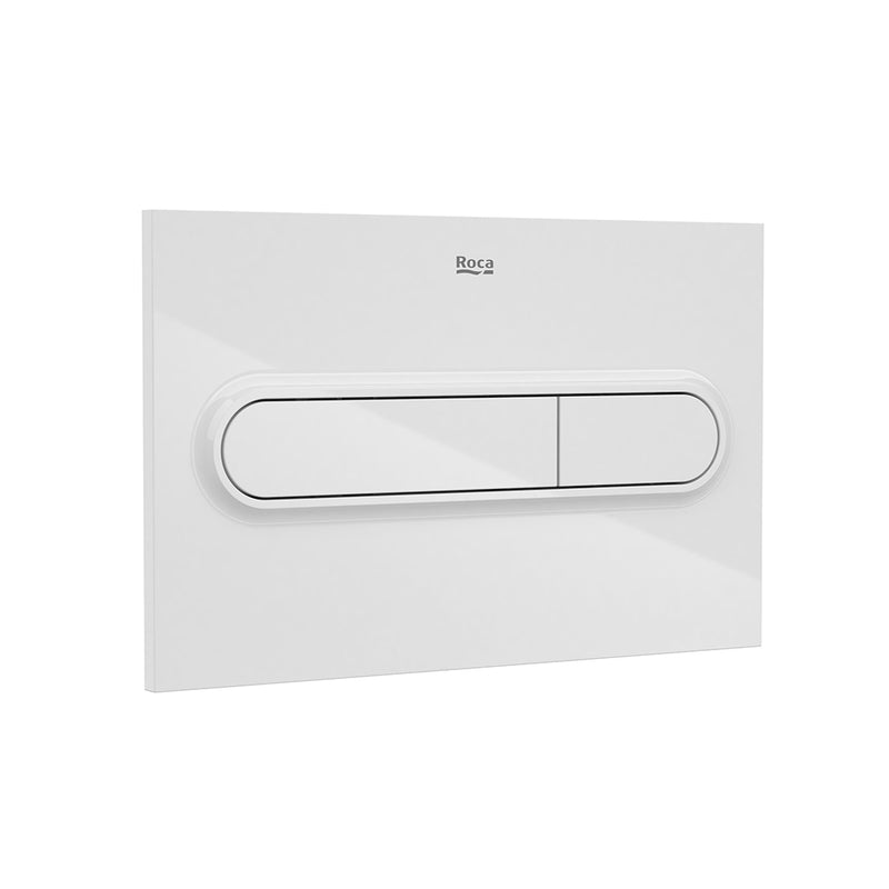 In-Wall PL1 Dual Toilet Flush Plate - Wall Mount - 10" Plastic/White