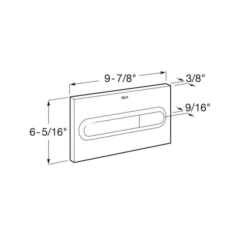 In-Wall PL1 Dual Toilet Flush Plate - Wall Mount - 10" Plastic/White