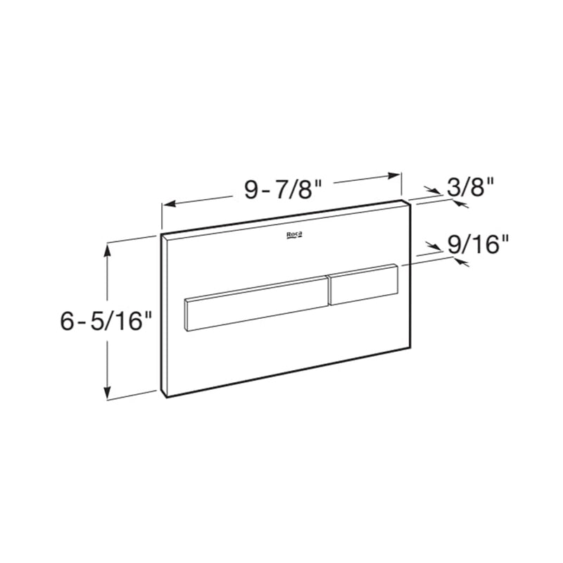 In-Wall PL7 Dual Toilet Flush Plate - Wall Mount - 10" Plastic/Matt White