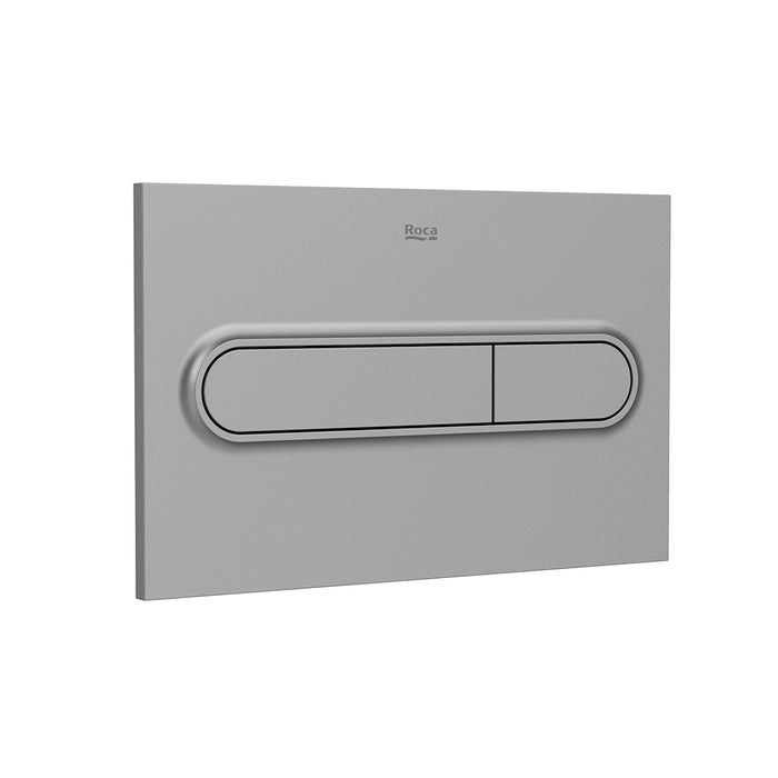 In-Wall PL1 Dual Flush Actuator Flush Plate Toilet - Wall Mount - 10" Glass/Gray Lacquered