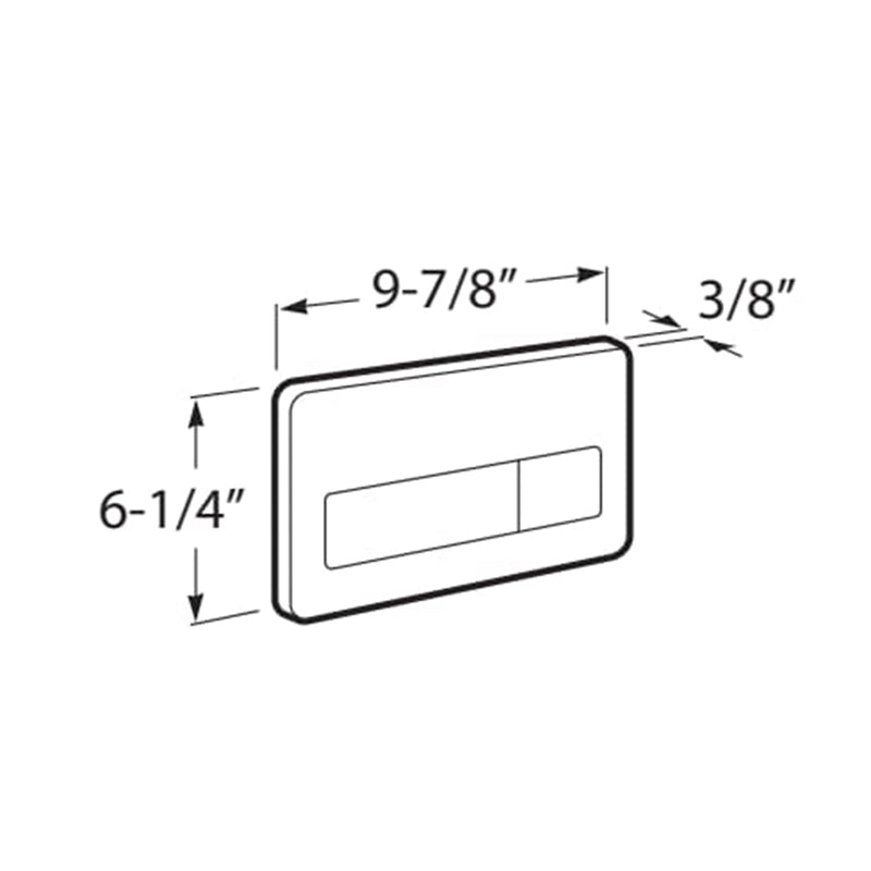 In-Wall PL3 Pro Dual Toilet Flush Plate - Wall Mount - 10" Stainless Steel/Stainless Steel
