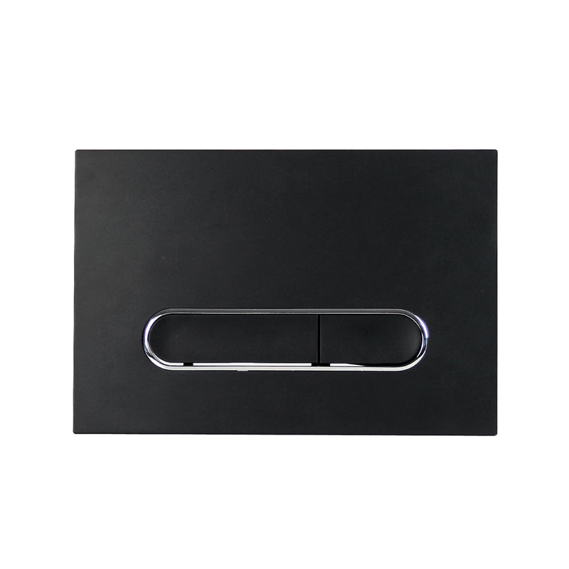Omi Dual Toilet Flush Plate - Wall Mount - 9" Plastic/Matt Black