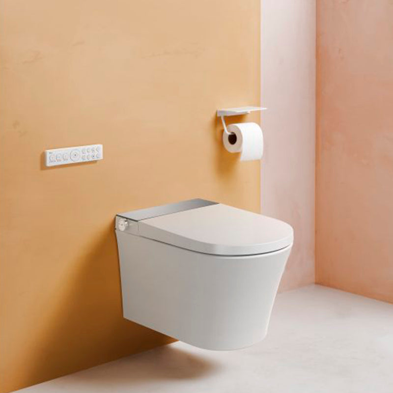 In-Wash Omi Complete Smart Toilets with Omi Dual Flush Plate - Wall Mount - 15" Vitreous China/Glossy White