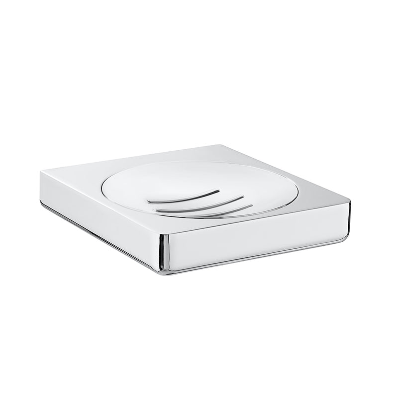 Tempo Soap Dish - Wall Mount - 5" Brass/Polished Chrome