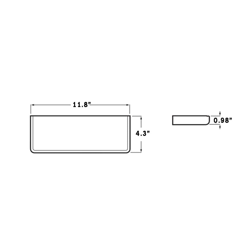 Tempo Shower Shelf - Wall Mount - 12" Brass/Glass/Polished Chrome